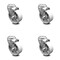Service Caster 4 Inch Semi Steel Wheel Swivel Bolt Hole Caster Set SCC-BH20S415-SSR-4 - alternate 1